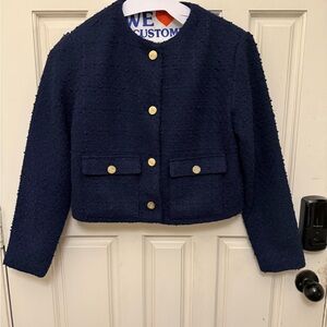 Abercrombie & Fitch Navy Blazer with Gold Accents